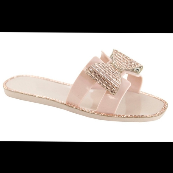 Just In 💣Studded Clear Nude  Sandals - Picture 2 of 2